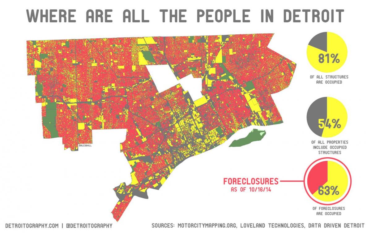 Detroit karti stanovništva