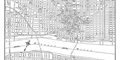 Mapa ulica Detroita