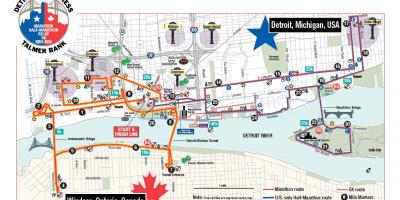 Karta Detroit maraton