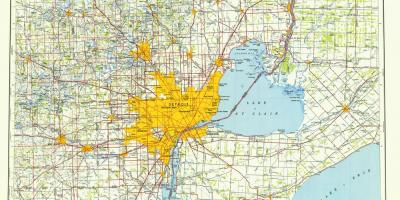 Detroit u SAD-u na karti
