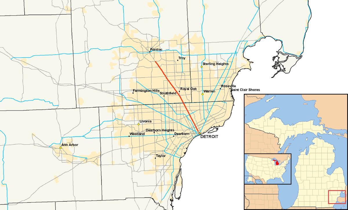 Detroit općina karti