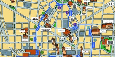 Detroit znamenitosti kartica